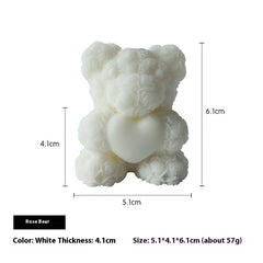 Rose Bear Aromatherapy Candle Creative Bedroom Decoration Valentine's Day Girls' Gifts - Otaj Gifts