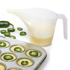 1000ml Funnel Jug Transparent Measuring Cup with Mouth Tip for Jam Batter Syrup - Otaj Gifts