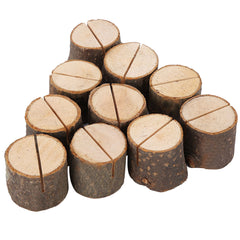 10Pcs Stump Shape Wedding Party Place Card Holder Stand Number Table Clip Card Holder - Otaj Gifts