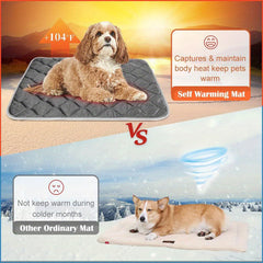 Cat Dog Non-Slip Mat, Extra Warm Thermal Pet Pad Self-Heating Cat Mat Warm Thermal Pet Pad Washable Dog Crate Pad Heat Dog Cat Bed Mat Blanket Non-Slip - Otaj Gifts