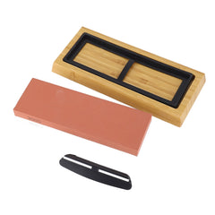 Knife Sharpening Stone 3000 8000 Grit Red White Dual Sided Wooden Base Whetstone for Kitchen Home Restaurant - Otaj Gifts