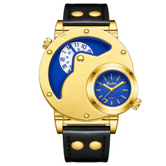 Gold Multi-functional Exaggerated Dial Watch For Men - Otaj Gifts