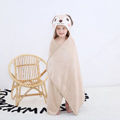Coral Fleece Animal Cloak Absorbent Soft Bath Towel For Children - Otaj Gifts