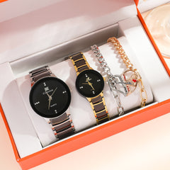 New Fashion Simple All-match Couple Watch Heart Bracelet Suit - Otaj Gifts