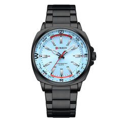 Men's Square Creative Steel Belt Quartz Watch - Otaj Gifts