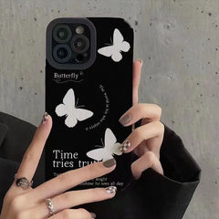 Premium Black And White Butterfly Phone Case - Otaj Gifts