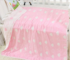 110 * 110cm baby bath towel cover blanket gauze children quilt quality baby children pure cotton 6 six layer gauze bath towel - Otaj Gifts