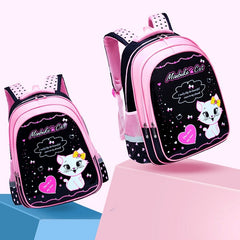 Kids School Cute Cat Print Backpack - Otaj Gifts