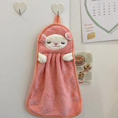 Towels Can Hang Coral Fleece Absorbent Towels To Wipe Face Bathroom Children - Otaj Gifts