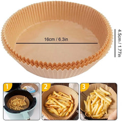 Air Fryer Disposable Paper Liner Non-stick Disposable Liners, 200PCS Air Fryer Disposable Paper Liners, 6.3In Round Air Fryer Parchment Paper - Otaj Gifts