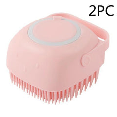 Silicone Dog Bath Massage Gloves Brush Pet Cat Bathroom Cleaning Tool Comb Brush For Dog Can Pour Shampoo Dog Grooming Supplies - Otaj Gifts