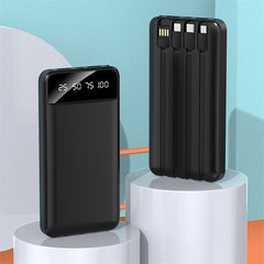 Portable Power Bank 10000mAh Power Bank - With 4 Built-in Cables Power Bank - Otaj Gifts