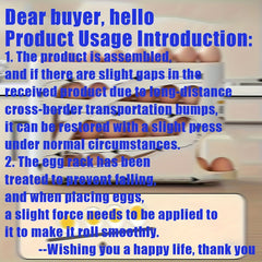 4-Tier Rolling Egg Holder - Space-Saving Side Door Design, Holds 30 Eggs, Smooth Glossy Finish, Convenient Handle | Suitable for Kitchen and Fridge Storage | Modern Kitchen Accessory | Durable Plastic Material - Otaj Gifts