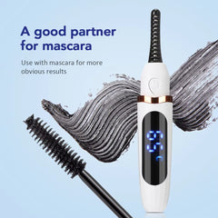 Rechargeable Electric Heated Eyelash Curler Digital Display Eyelash Curler Beauty Makeup Tool 3 Gears Temperature Control - Otaj Gifts