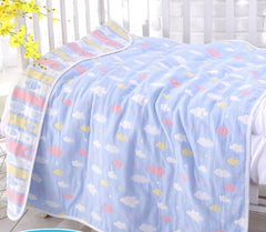 110 * 110cm baby bath towel cover blanket gauze children quilt quality baby children pure cotton 6 six layer gauze bath towel - Otaj Gifts