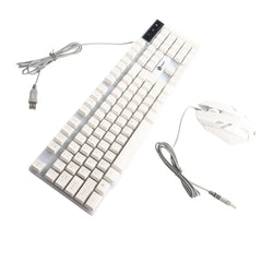 USB Gaming Keyboard and USB Mouse Combo LED Backlit Keyboard Firm Durable Colorful Glowing Gaming Mouse Computer Accessories - Otaj Gifts