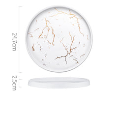 Nordic Style Marble Plate Household Ceramic Dish - Otaj Gifts