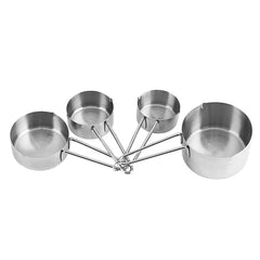 8pcs set Stainless Steel Measuring Cups&Spoons Kit Sugar Coffee Milk Kitchen Gadget Baking Tool - Otaj Gifts