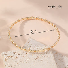 Metal Twist Geometric Knot Winding Hollow Open-end High-grade Light Luxury Personality Fashion Ladies' Bracelet - Otaj Gifts