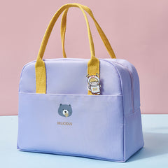 Macaron Color Large-capacity Heat Preservation And Fresh-keeping Portable Lunch Bag - Otaj Gifts