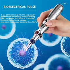 9 Gears Electronic Acupuncture Pen Pain Relif Therapy Massage Pen Women 9 Gears Body 5-in-1 Back Arm Energy Meridian Tired Electric Pen Muscle Relax Body Deep Tissue Massage Tool - Otaj Gifts
