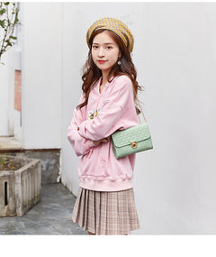 Embossed Small Square Bag Korean Mini Bag - Otaj Gifts