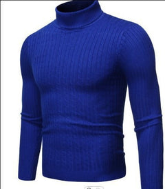 Men's Sweater Casual Retro Twisted Flower Turtleneck Knitting - Otaj Gifts