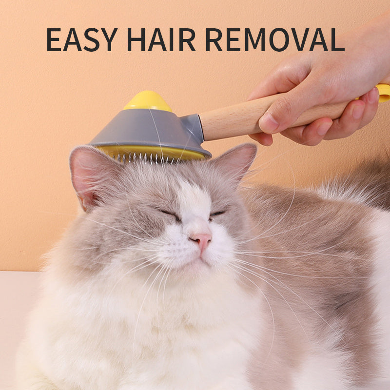 OneKey Pet Hair Remover Comb Pet Comb Grooming Brush Pet Hair Cleaner Brush Cat Shedding Brush Self Cleaning Slicker For Long & Short Hair Cats And Dogs - Otaj Gifts