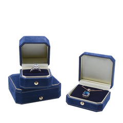 Wedding Jewelry Octagon Proposal Diamond Ring Necklace Stud Earrings Storage Box - Otaj Gifts