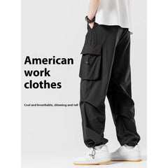 Loose Straight Cargo Pants Wide-leg Pants Men - Otaj Gifts