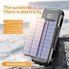 Solar Power Bank 20000mAh 4 USB Backup External Battery Charger For Cell Phone - Otaj Gifts