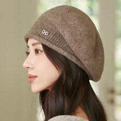Women's Autumn And Winter Fashionable All-match Wool Knitted Hat - Otaj Gifts