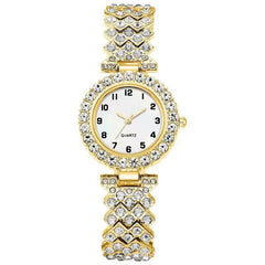 Fashion Jewelry 2pcs Luxury Fashion Women Watch Set Silver Strap Ladies Quartz Wristwatch Alloy Bracelet For Ladies Jewelry Set Clock Gift - Otaj Gifts