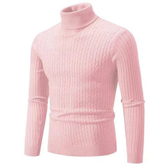 Men's Sweater Casual Retro Twisted Flower Turtleneck Knitting - Otaj Gifts