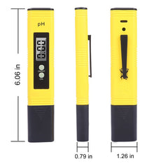 PH Meter 0.01 PH Battery Powder High Precision Water Quality EC Tester 0-14 PH Measurement Range For Aquarium Swimming Pool Digital Electric PH Meter LCD Tester Pocket Hydroponics Aquarium Water Test - Otaj Gifts