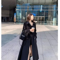 New Mid-length Small Below The Knee Slimming Loose Trench Coat Women - Otaj Gifts