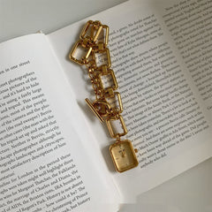 Steel Belt Chain Special-interest Design Square Pendant Dial A Little Retro Watch - Otaj Gifts