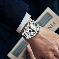Men's Steel Belt Retro Multifunction Quartz Watch - Otaj Gifts