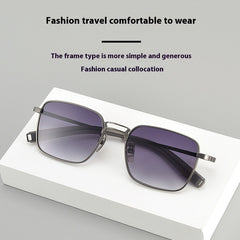 Pure Titanium Square Frame Double Beam Fashion Myopia Glasses For Men - Otaj Gifts