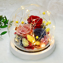Eternal Flower Rose Glass Cover Gift Box Gift - Otaj Gifts