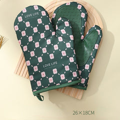 Anti-Scalding Microwave Cotton Non-Slip Insulation Gloves Oven Mitts  Kitchen Heat Resistant Thickened Cotton Heat Insulation Microwave Oven Oven Anti Scalding Household Gloves Baking Tools - Otaj Gifts