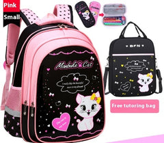 Kids School Cute Cat Print Backpack - Otaj Gifts