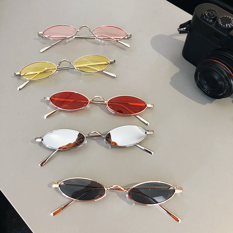 Retro Cat Eye Sunglasses Women Yellow Red Lens Sun Glasses - Otaj Gifts