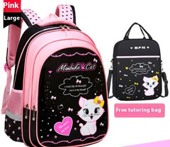 Kids School Cute Cat Print Backpack - Otaj Gifts