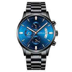 CRRJU six-pin steel band solid men's personalized watch - Otaj Gifts