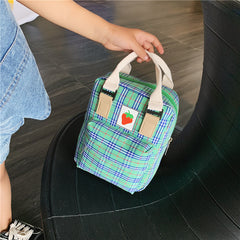 Fashion Mini cartoon checked children's backpack - Otaj Gifts