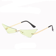 Trendy Men And Women Sun Glasses Retro Triangle European And American Cat Eye Disco Instafamous Sunglasses - Otaj Gifts