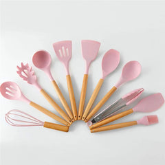 Kit 12 Pieces Silicone Kitchen Utensils - Otaj Gifts