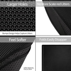 Kitty Cat Litter Mat Trapping Honeycomb Double Layer Design Waterproof Double Layer EVA Cat Litter Pad Waterproof Non-slip Sand Basin Filter Kitten Dog Washable Mattress - Otaj Gifts
