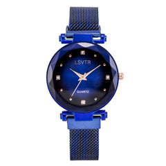 Women's Starry Quartz Lazy Magnet Strap Iron-absorbing Watch - Otaj Gifts